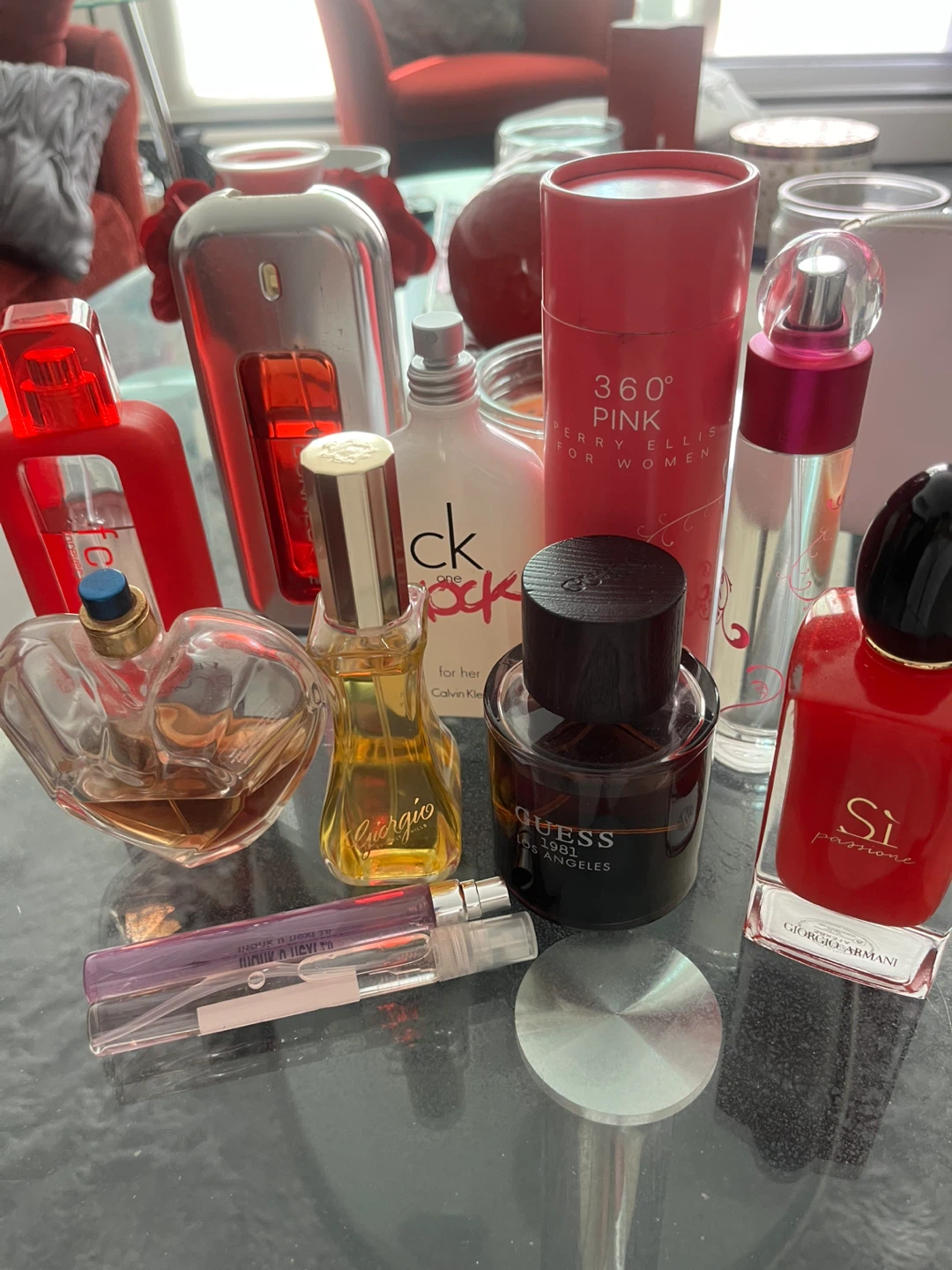 Mixed Perfume Lot: Giorgio Armani, Guess, Perry Ellis & More