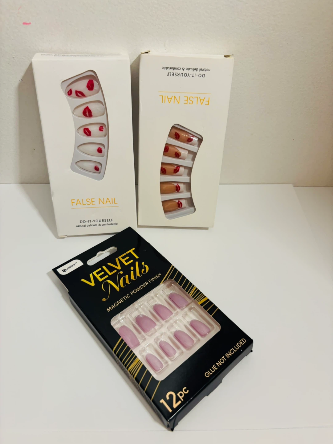 Velvet Nails Magnetic Powder Finish False Nails - 12pc