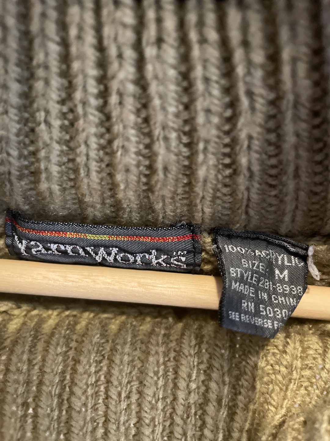 Works Tan Floral Knit Sweater - photo 2
