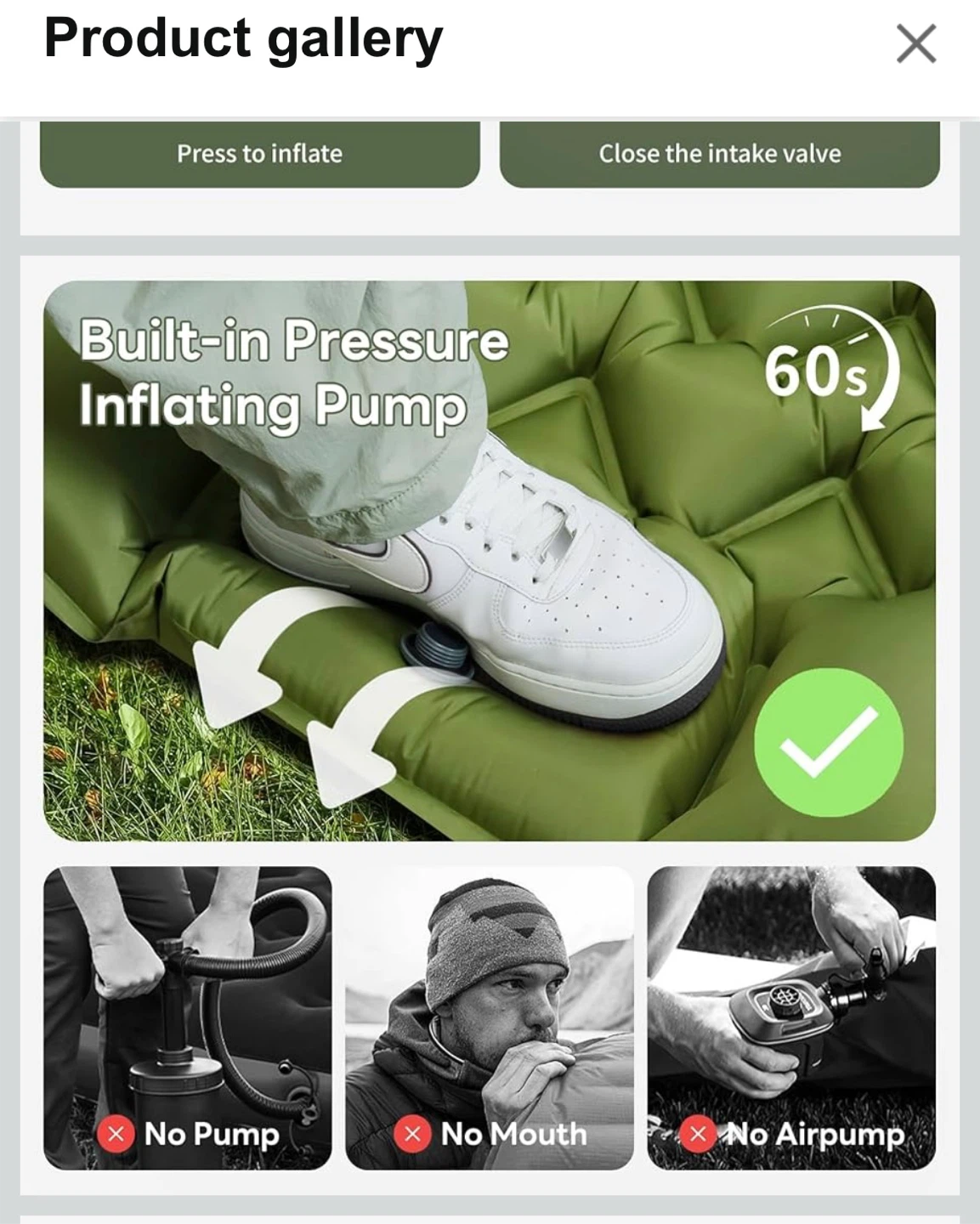 New Ultralight double Inflatable Sleeping Pad - photo 5