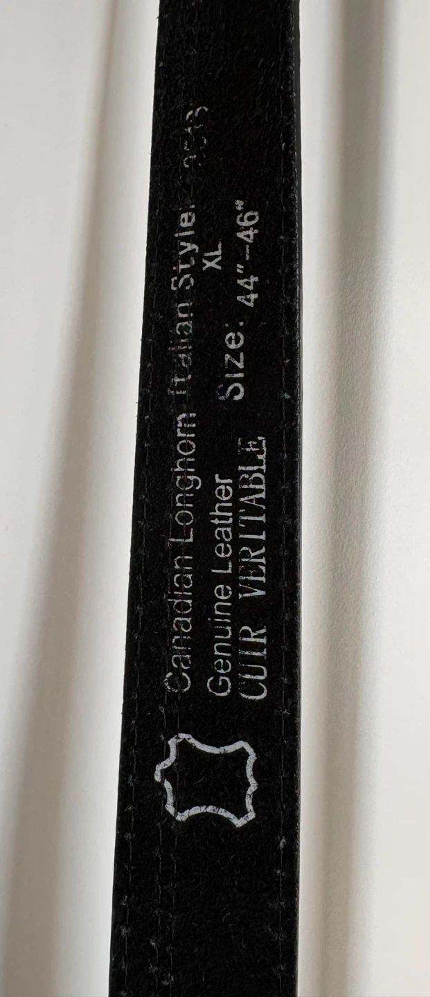 3 Men’s 44”-46” Leather Belts Canadian Longhorn Italian Style - photo 2