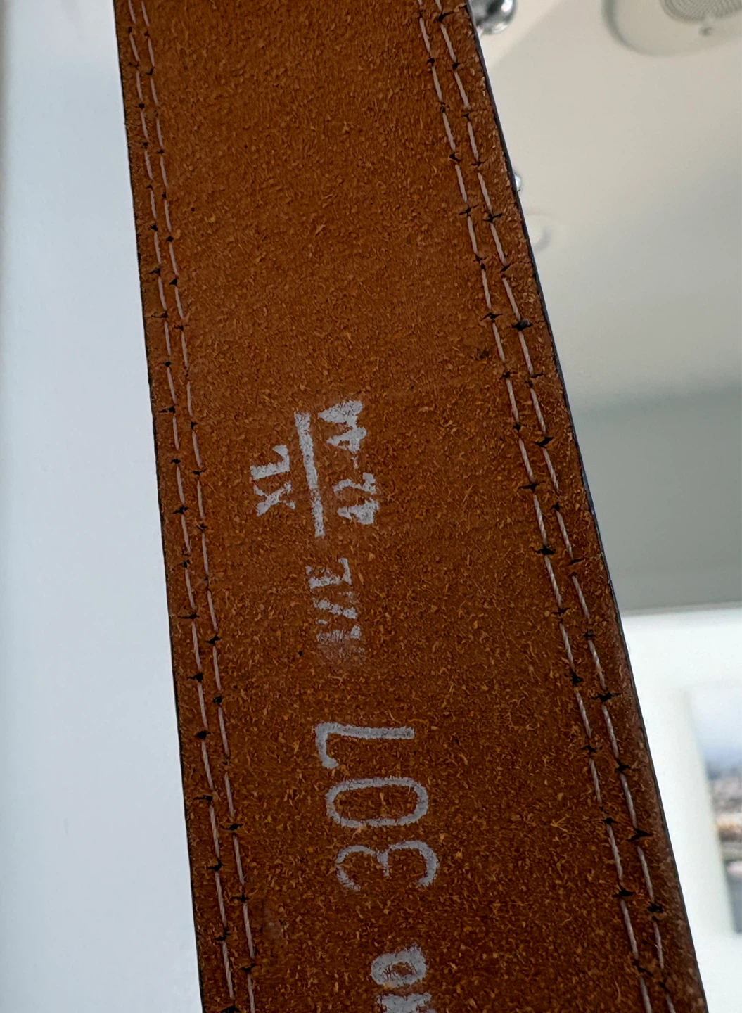 3 Men’s 44”-46” Leather Belts Canadian Longhorn Italian Style - photo 4
