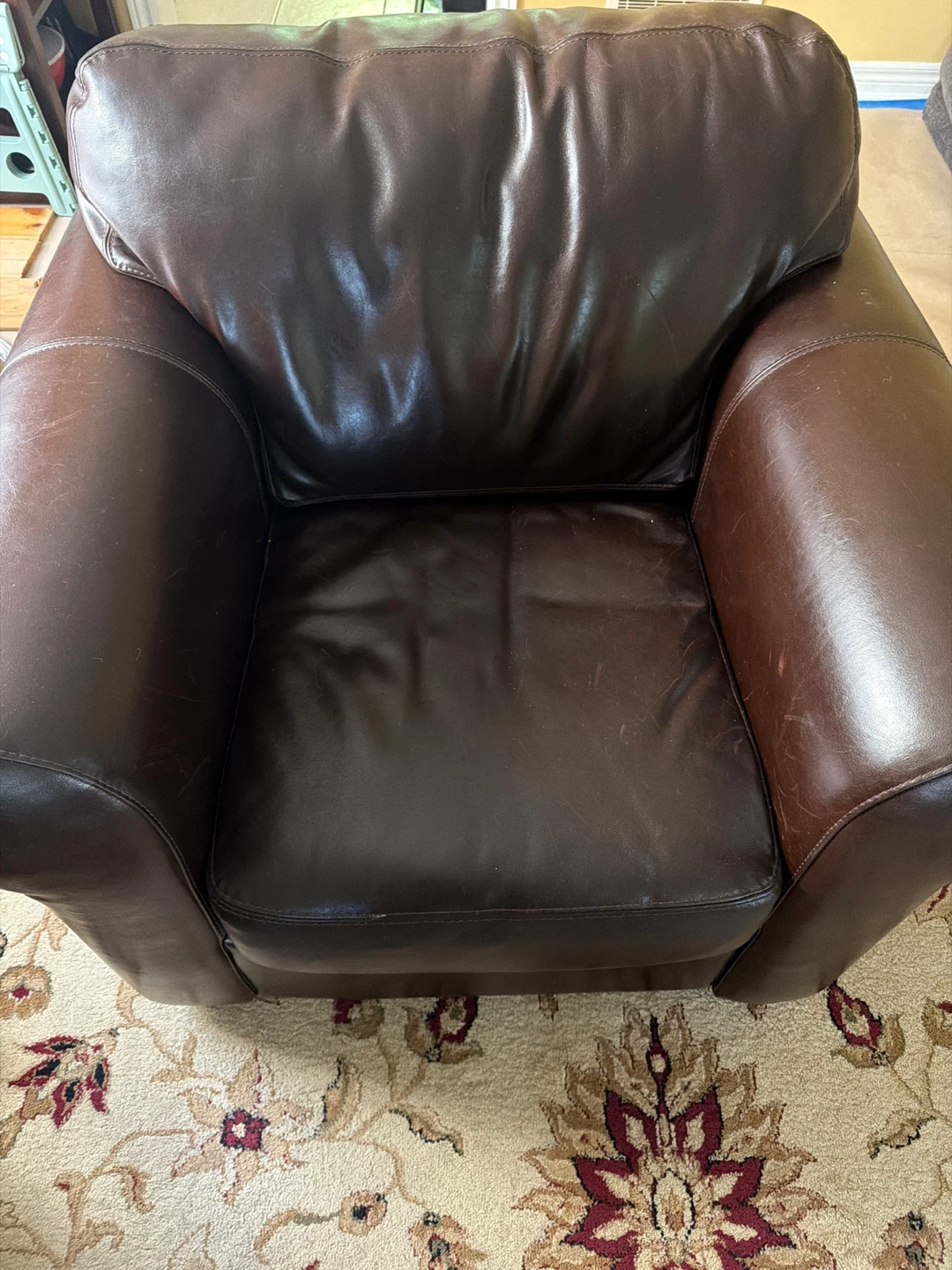 Brown Leather Sofa - photo 2