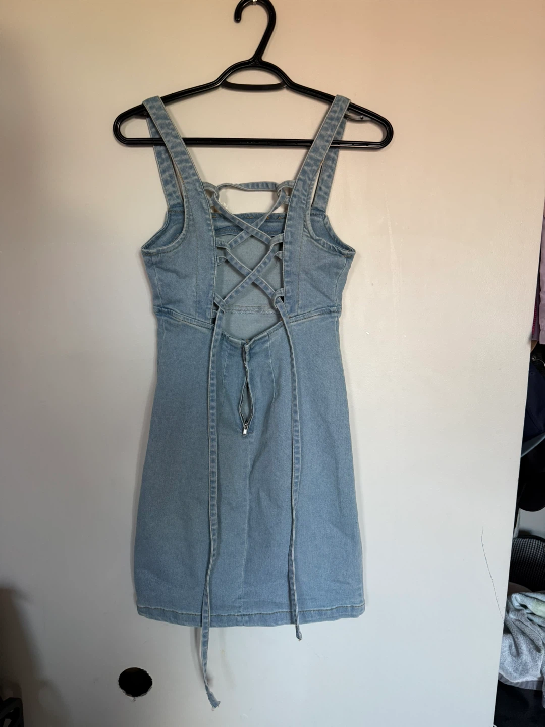 Denim Pinafore Dress - photo 2