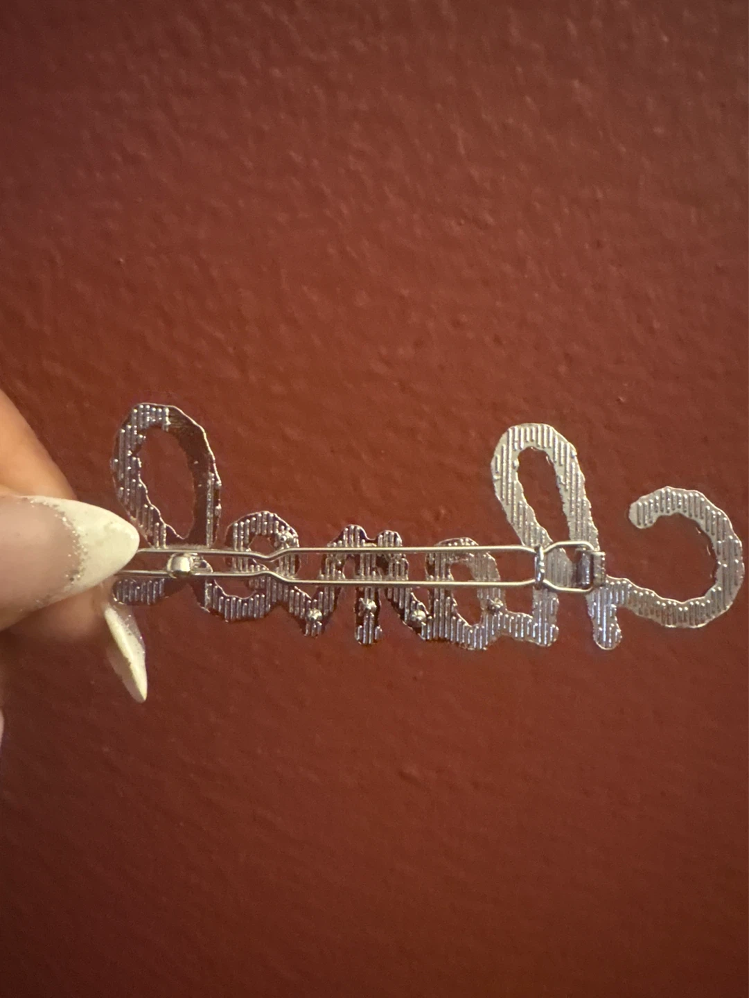 New Silver Chanel Pearl and crystal " Hair Clip - photo 4