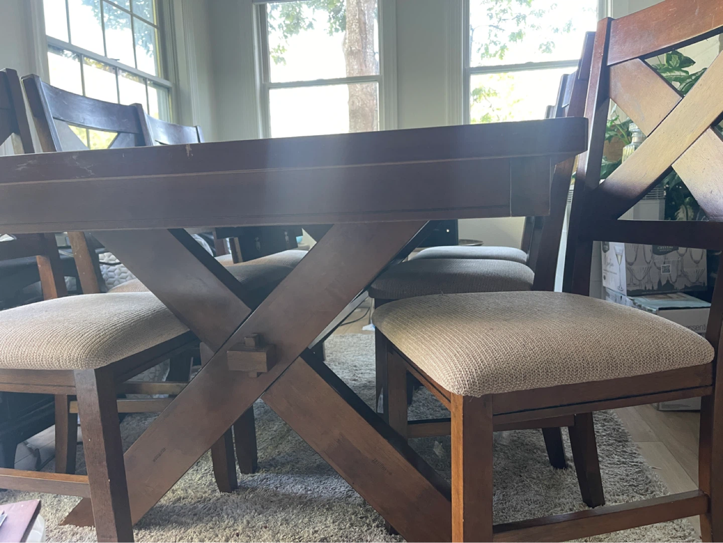 Wooden Dining Table with Chairs - photo 2