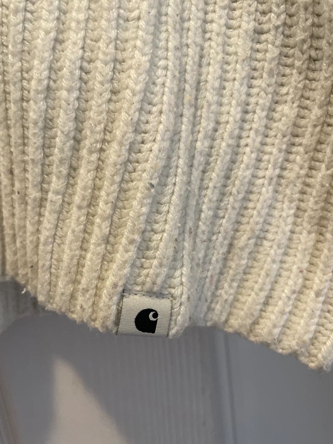 Carhartt WIP Cream Ribbed Knit Sweater - photo 2
