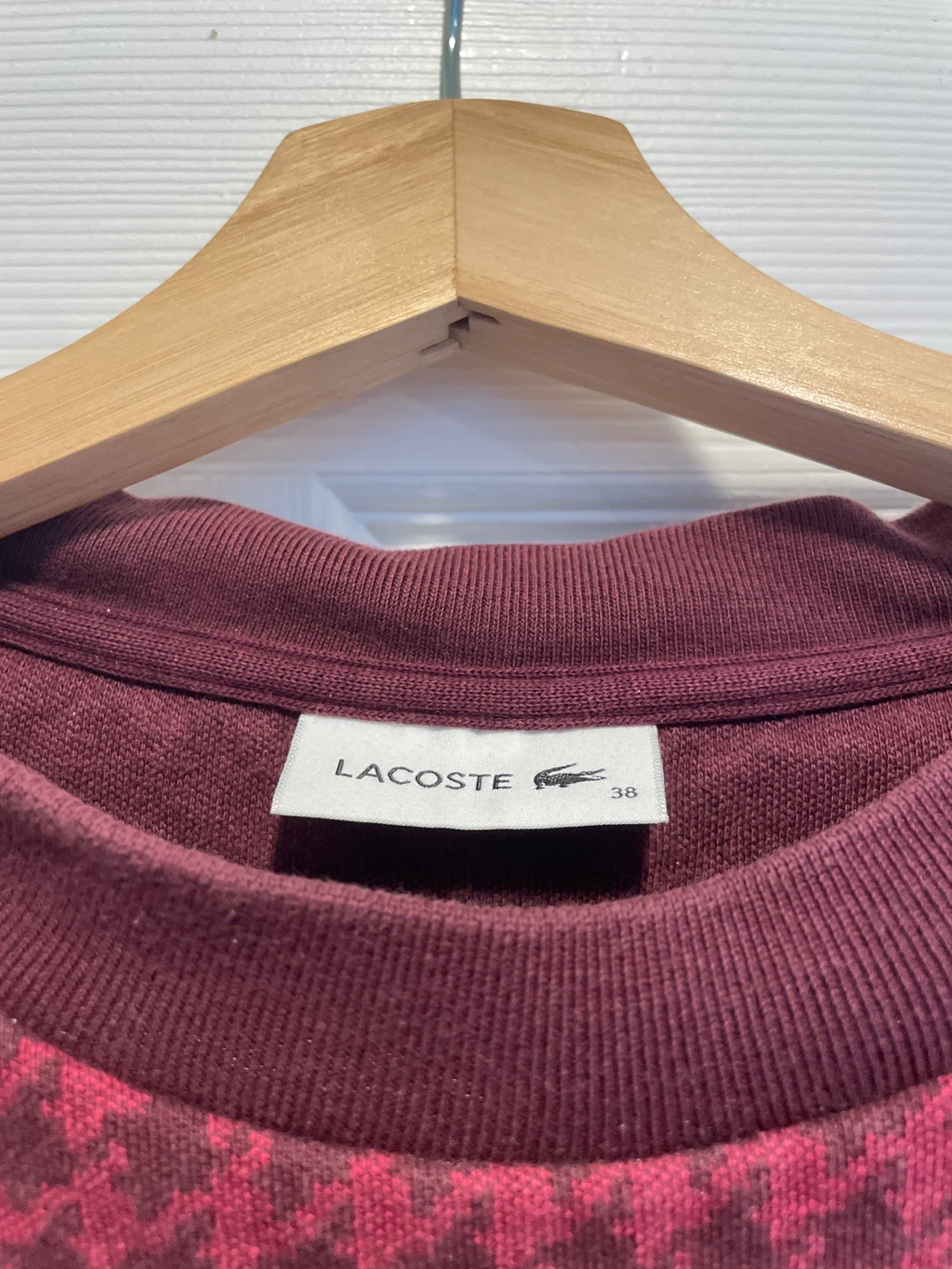Lacoste Houndstooth Pullover Sweater Size 38 - photo 2