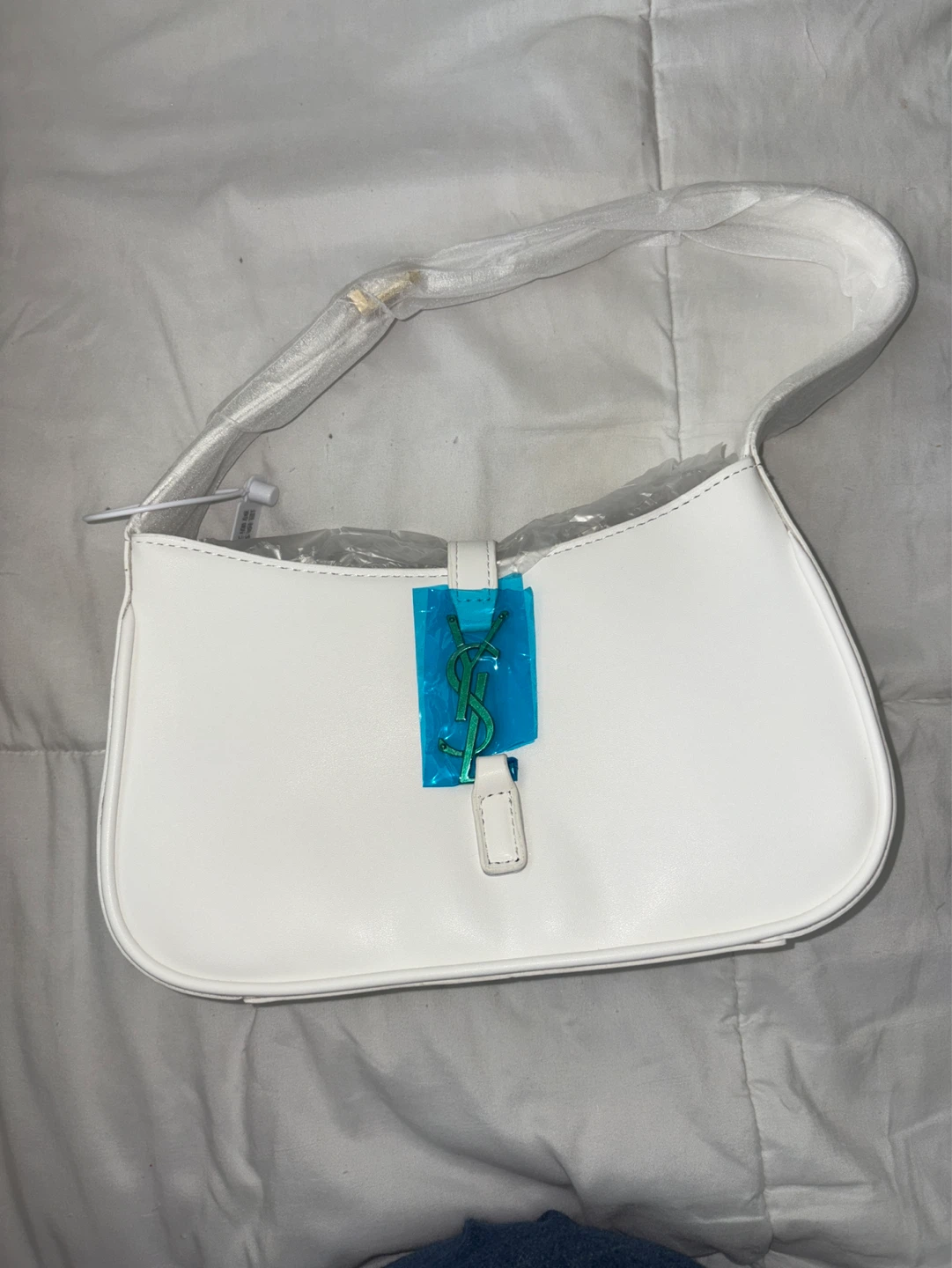 White YSL Shoulder Bag