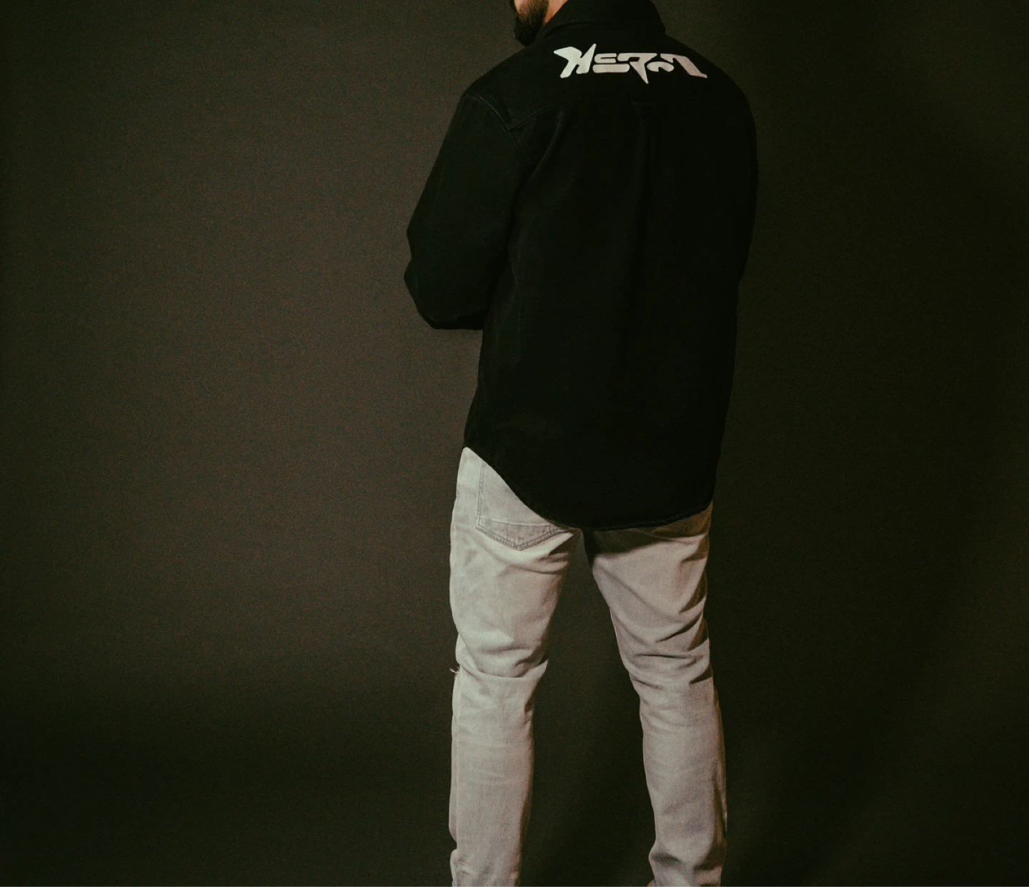 $135 Heron Preston Size Medium Black Denim Shirt WORN ONCE - photo 4