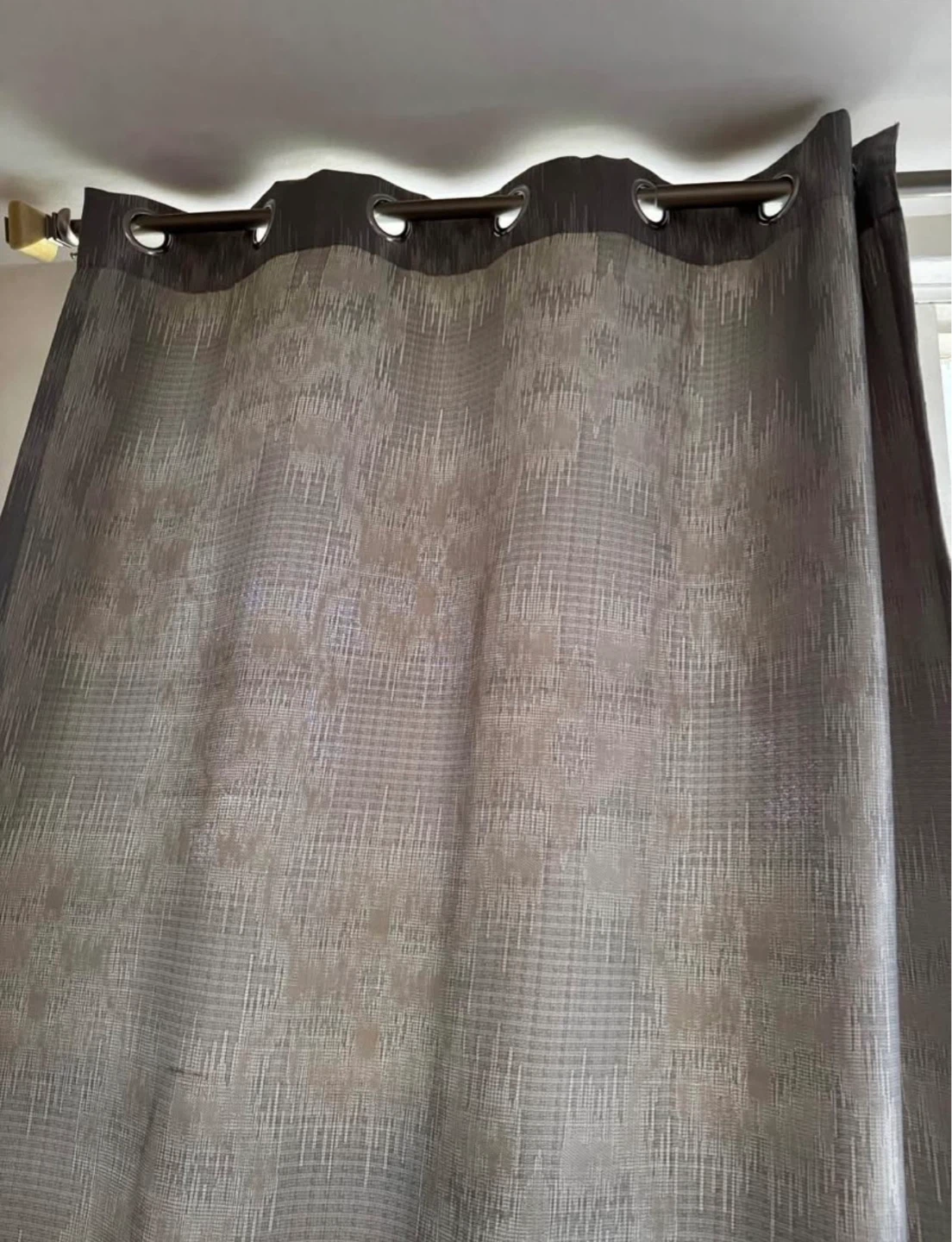 Grey Grommet Curtain