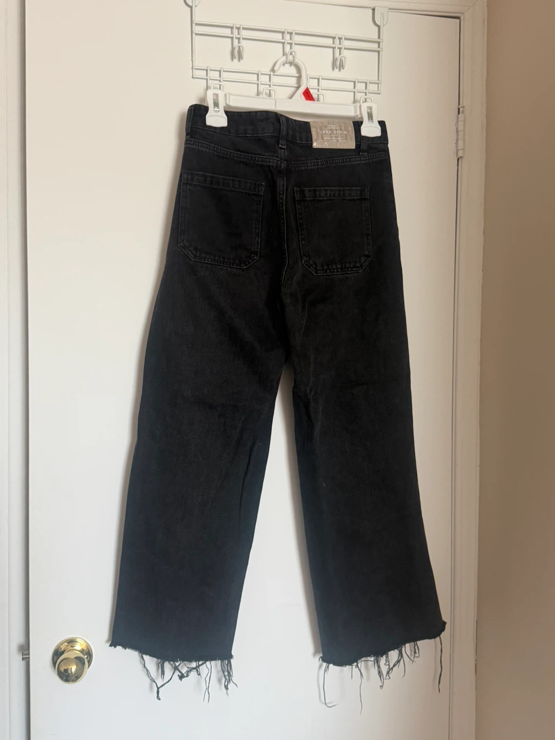 ZARA Z1975 Denim Wide Leg Jeans Black - photo 2