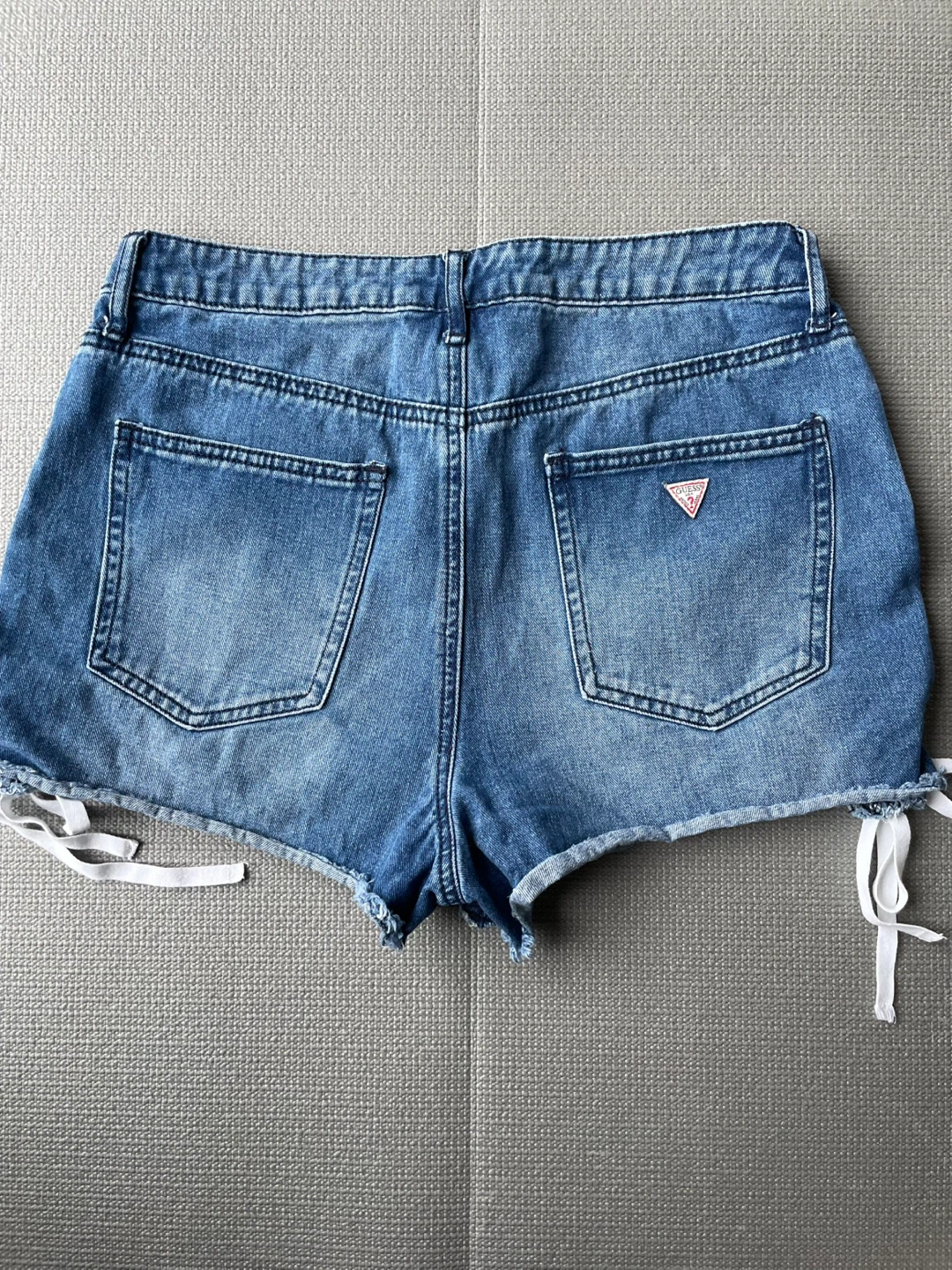 GUESS Denim Shorts with Lace-Up Detail - photo 3