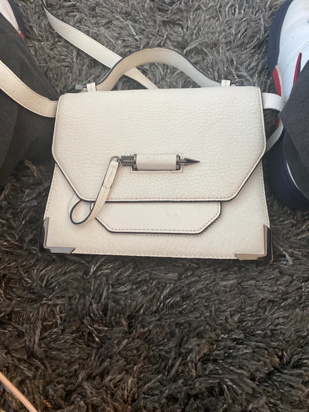 Mackage White Leather Shoulder Bag