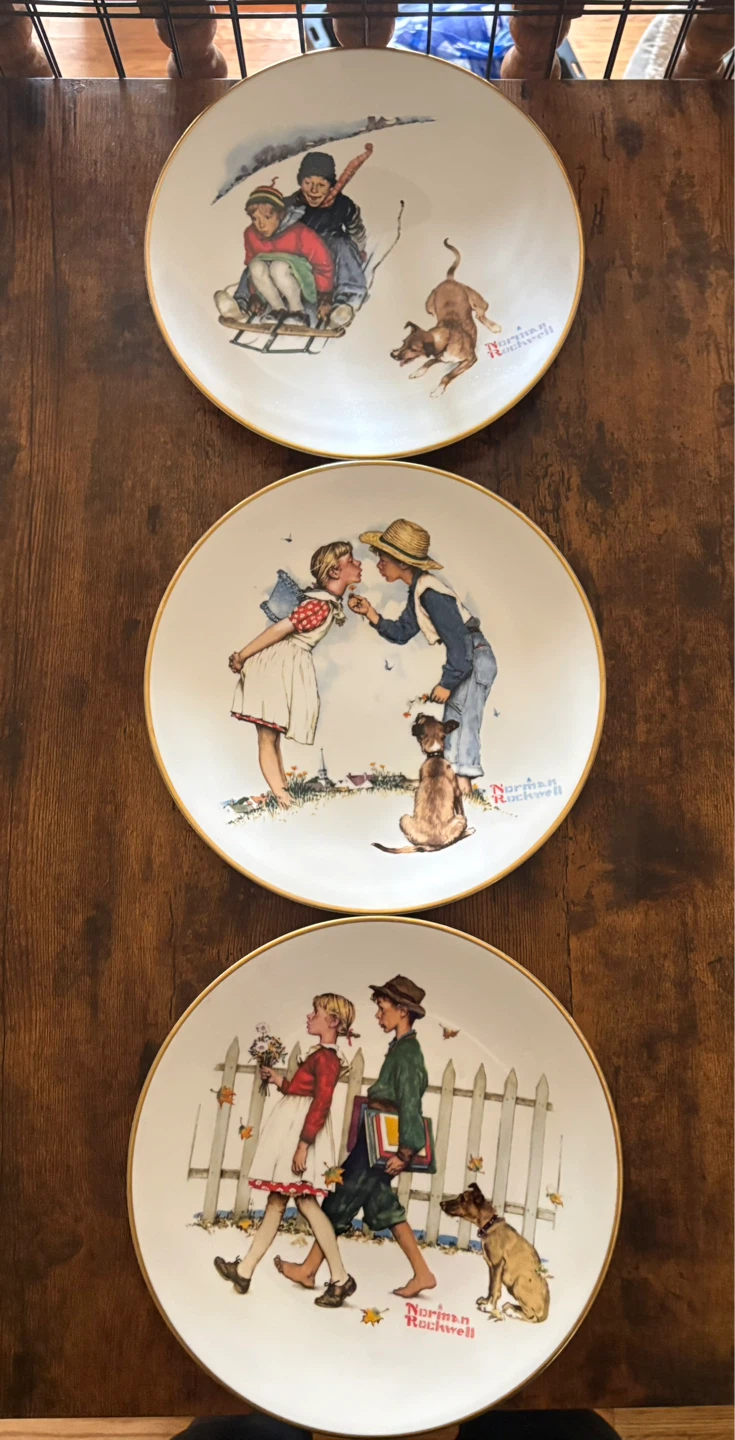 Gorham Norman Rockwell Limited Edition Plates