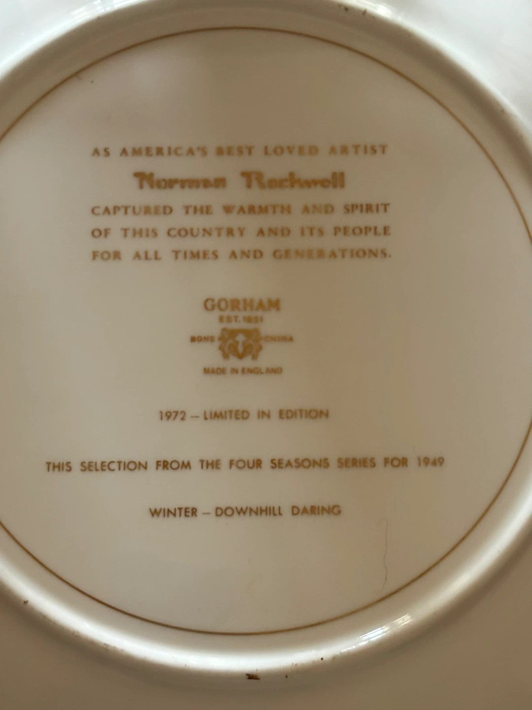 Gorham Norman Rockwell Limited Edition Plates - photo 2