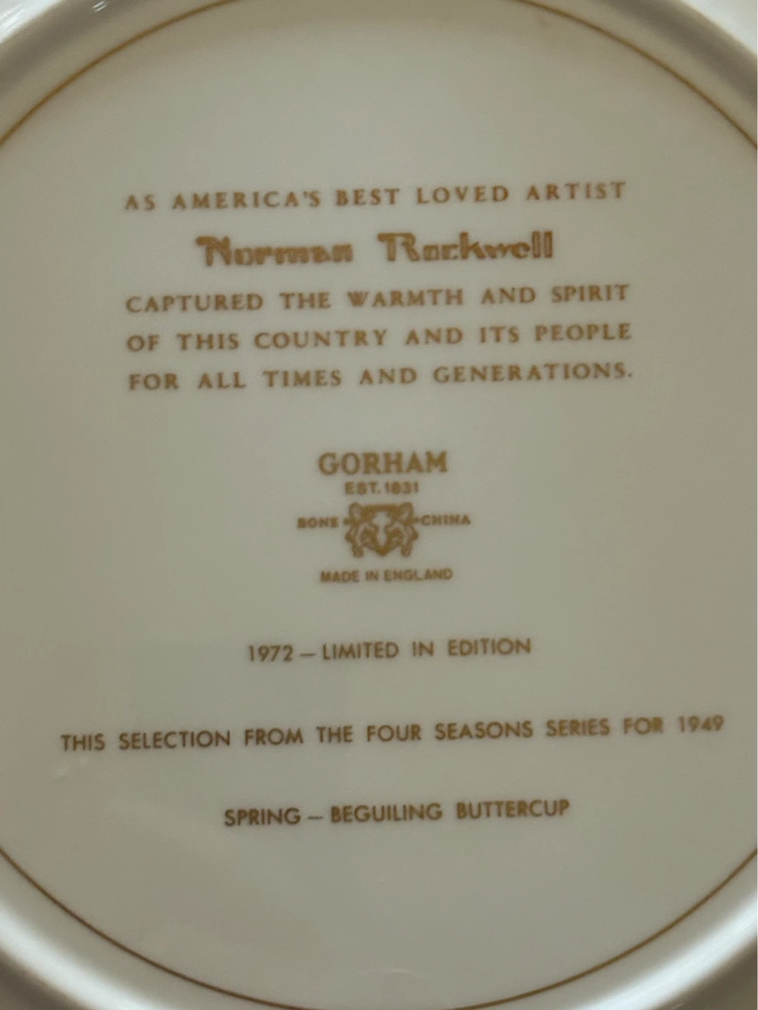 Gorham Norman Rockwell Limited Edition Plates - photo 4