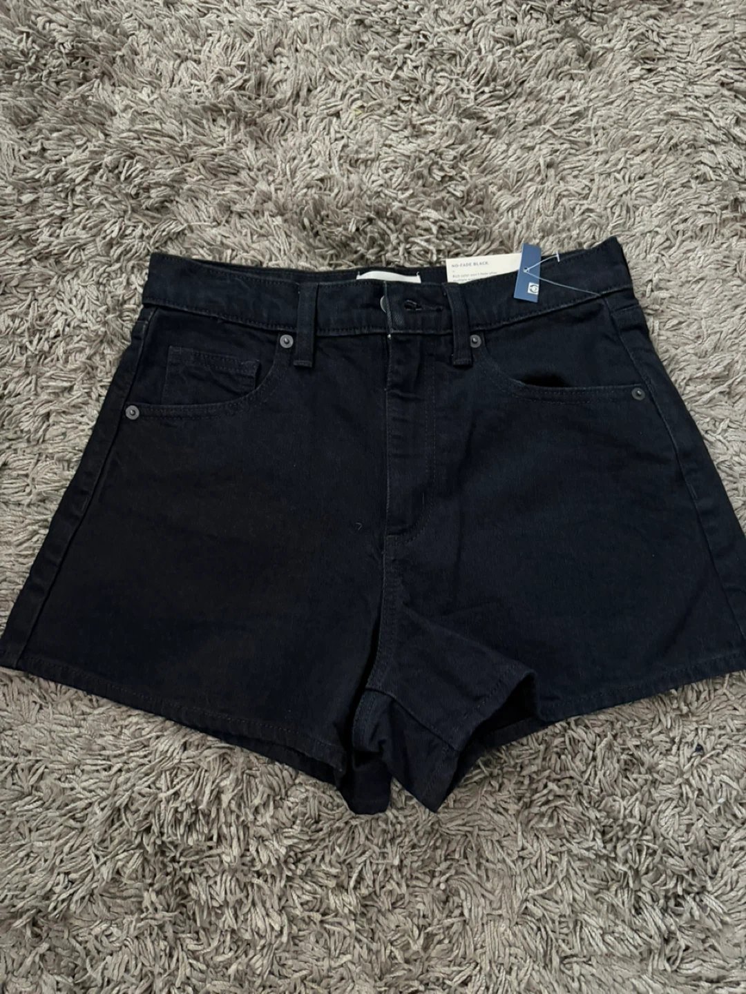 Universal Thread High Rise Cutoff Shorts Black Size 2R