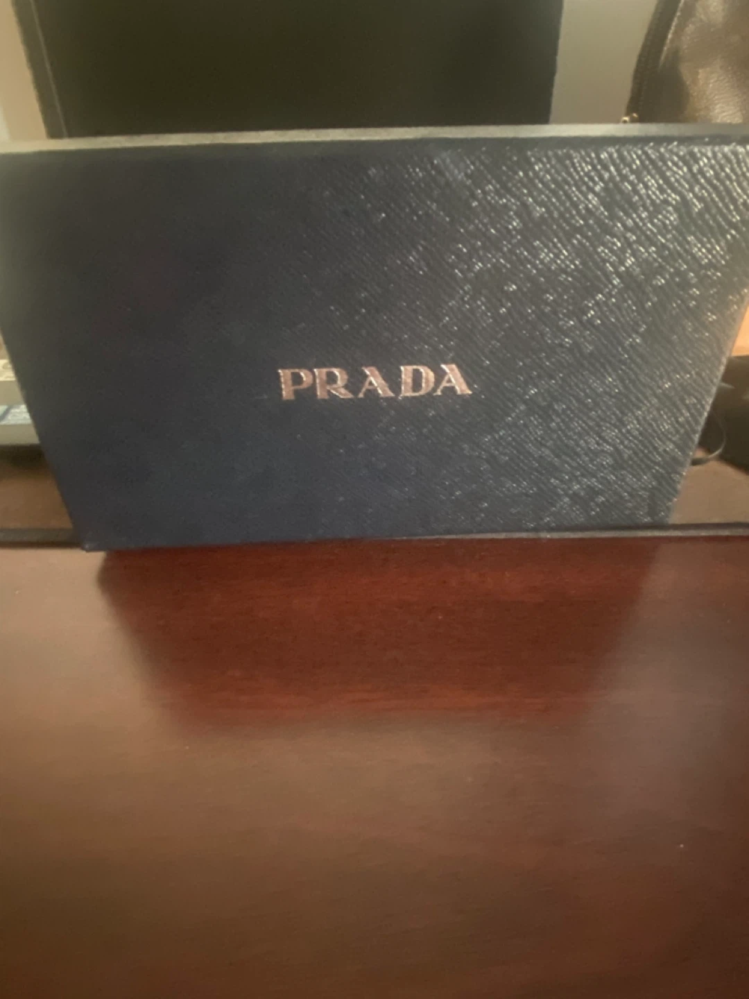 Prada Red Leather Zip Around Wallet