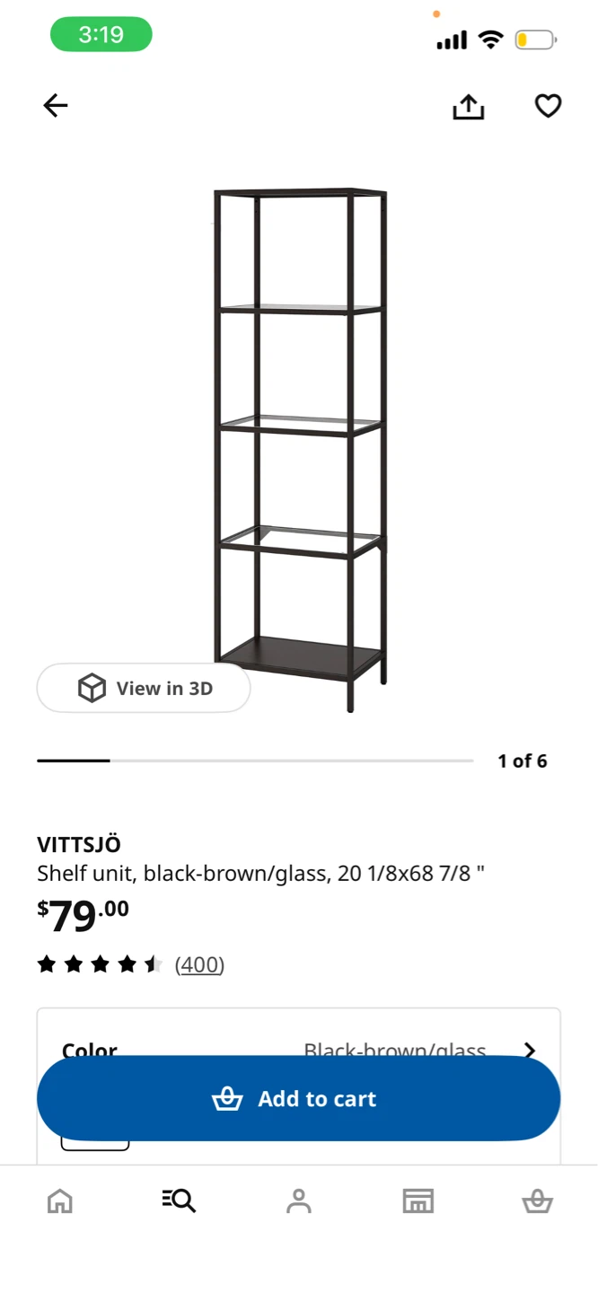 1 IKEA VITTSJÖ Shelf unit, black-brown/glass - photo 2
