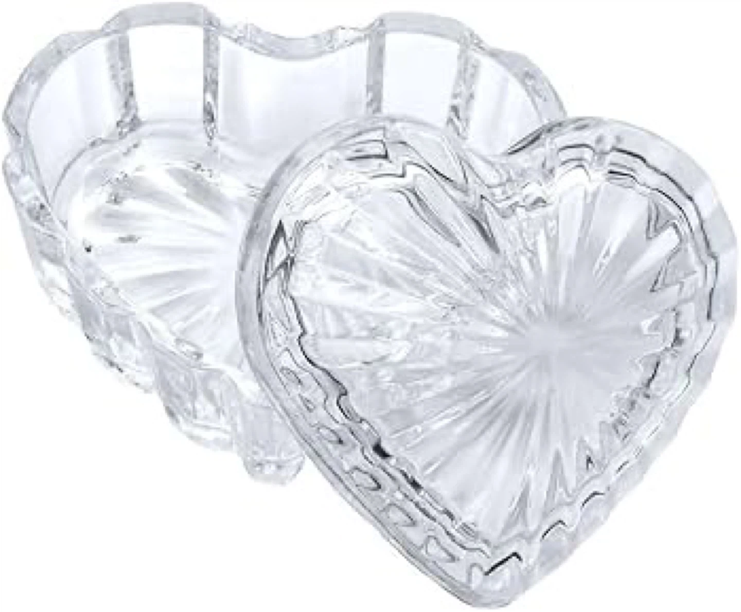 Heart-shaped crystal trinket box - photo 3