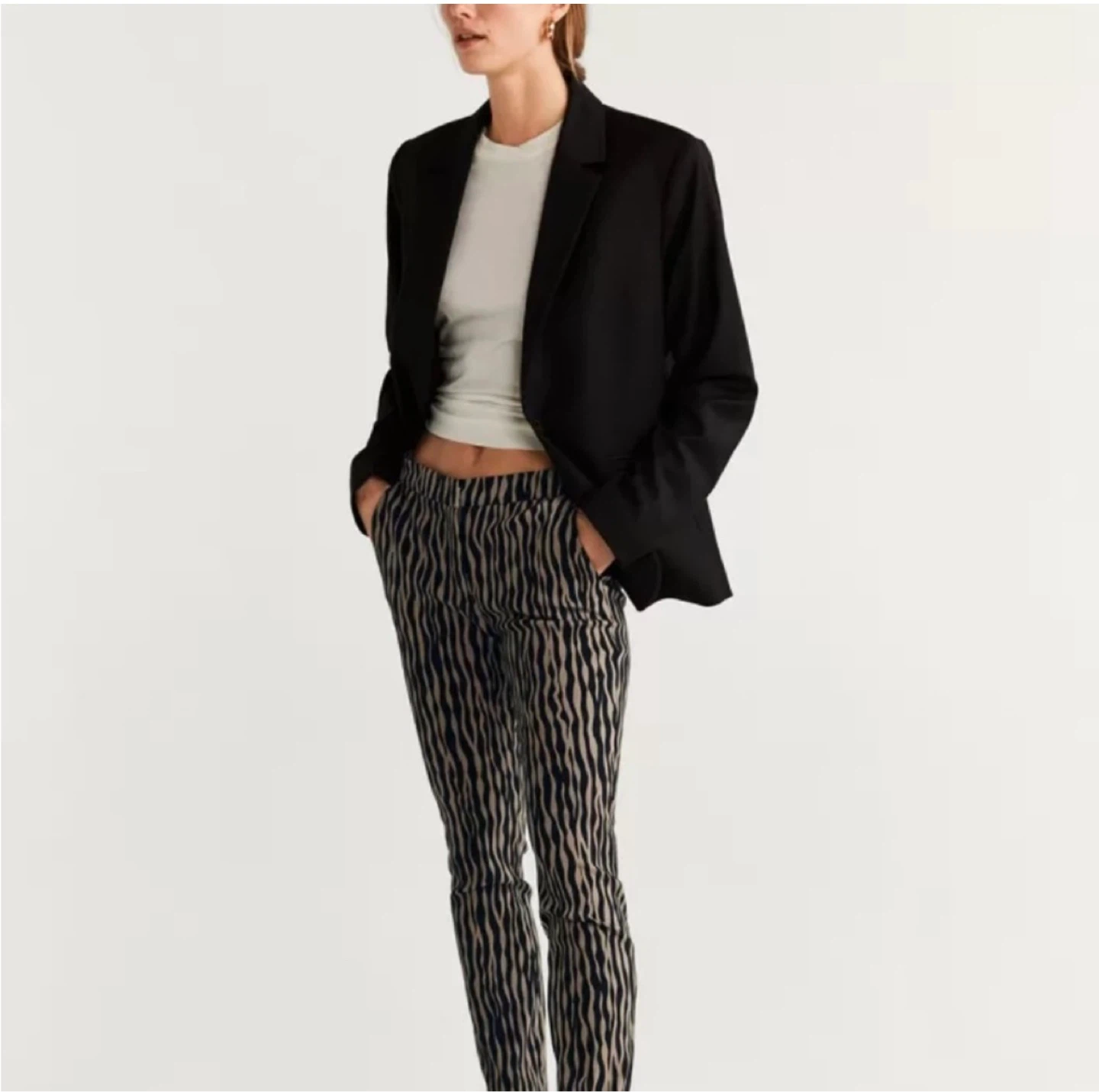 MNG Basics Zebra Print Pants - photo 2