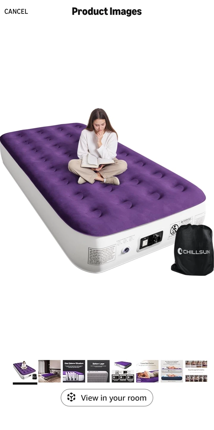 CHILLSUN Inflatable Air Mattress with Built-in Pump