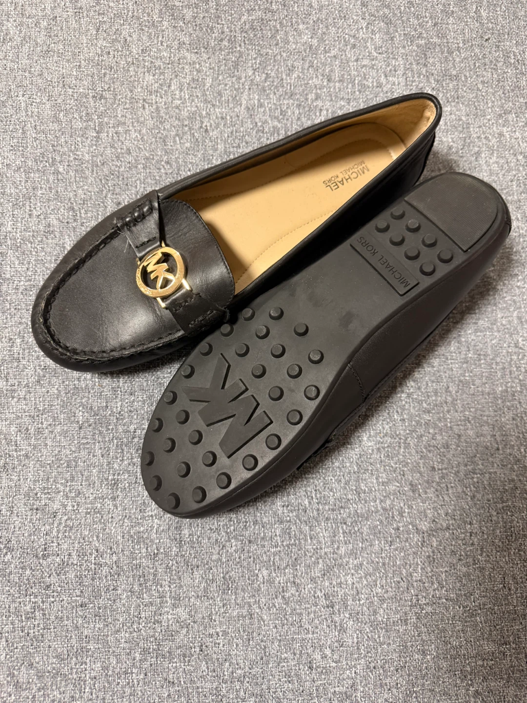 Michael Kors Black Leather Loafers