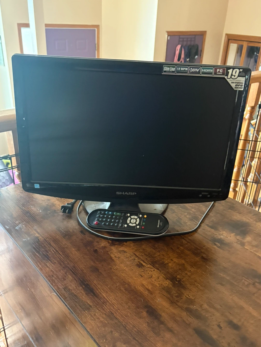Sharp 19" Slim Line LCD TV with Remote