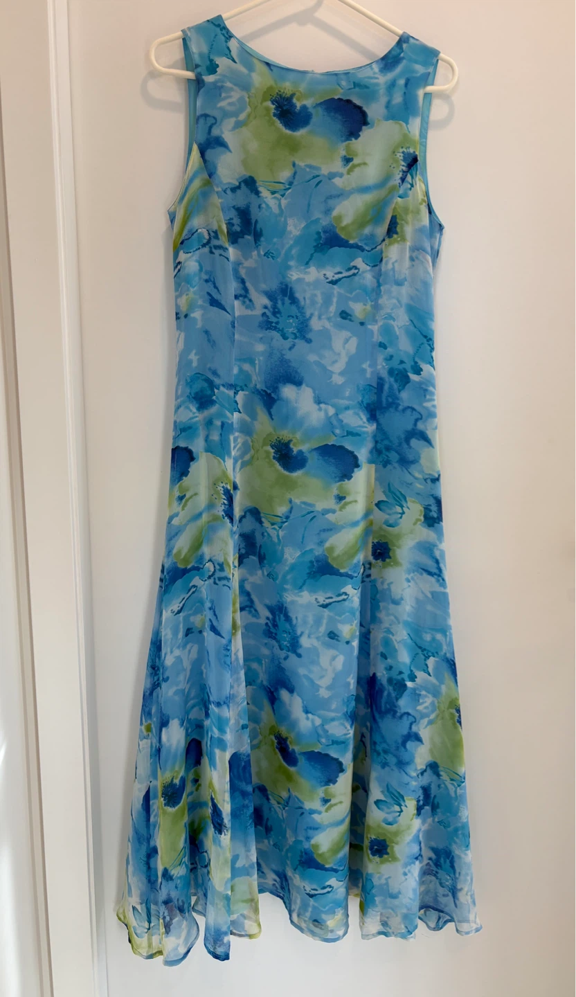 100% Silk Dress long/Maxi - Medium