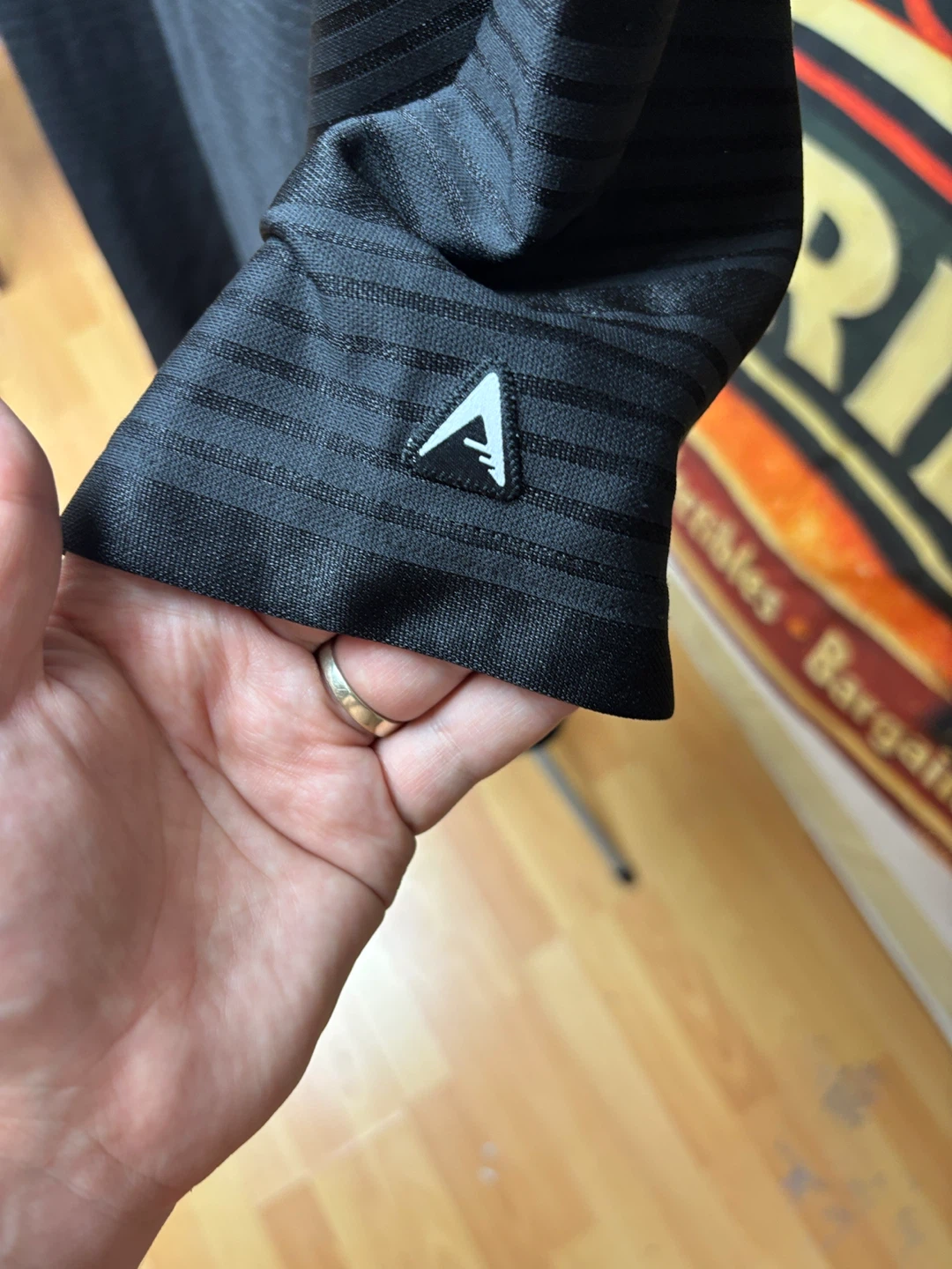 Antigua Black Striped Polo Shirt XXL - photo 5