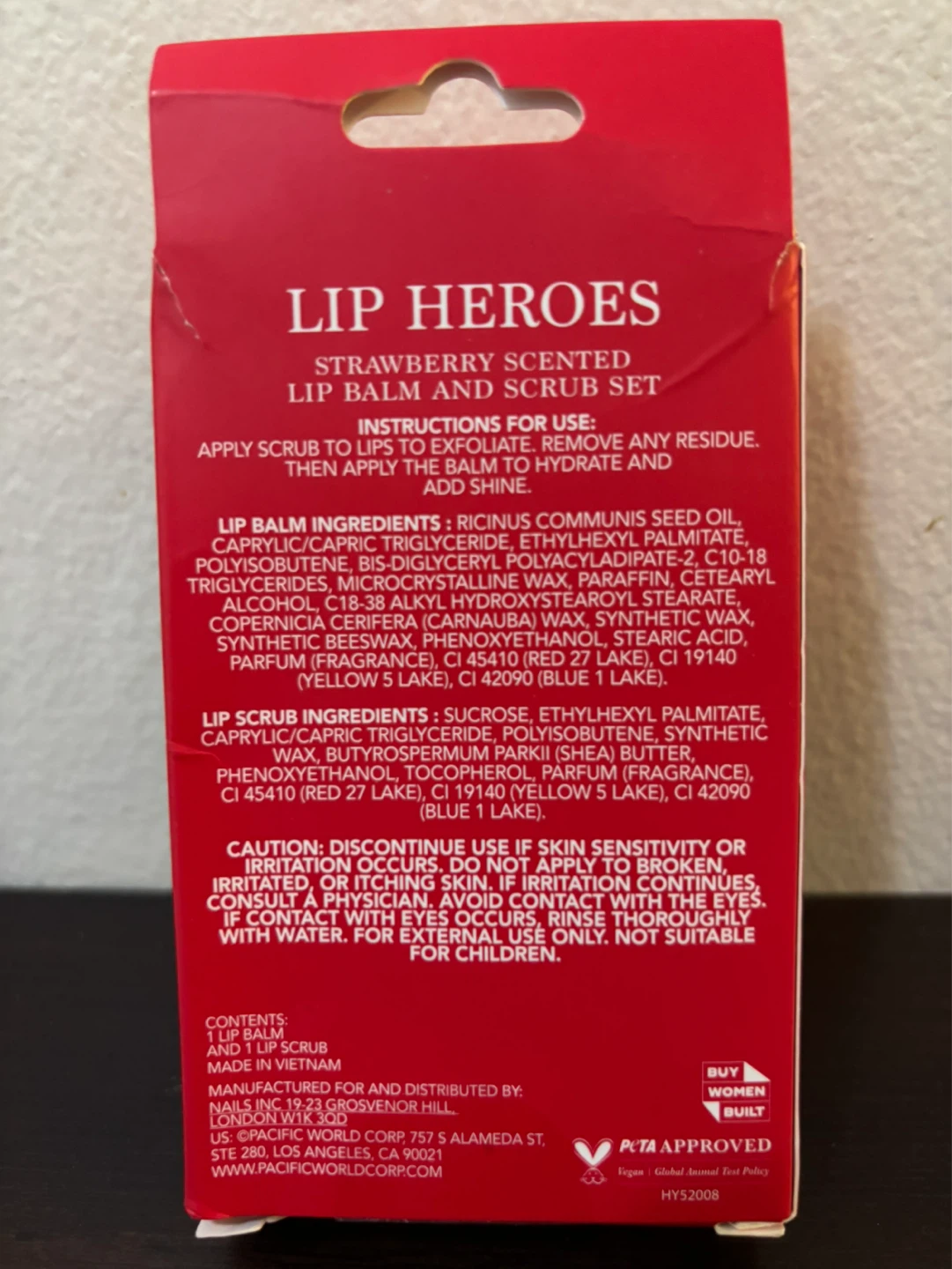 NEW-Lip Heroes Strawberry Scented Lip Balm and Scrub Set - photo 2