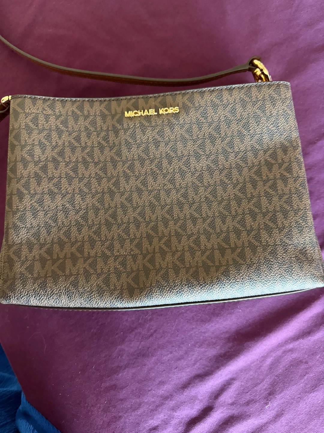Michael Kors Brown Monogram Shoulder Bag