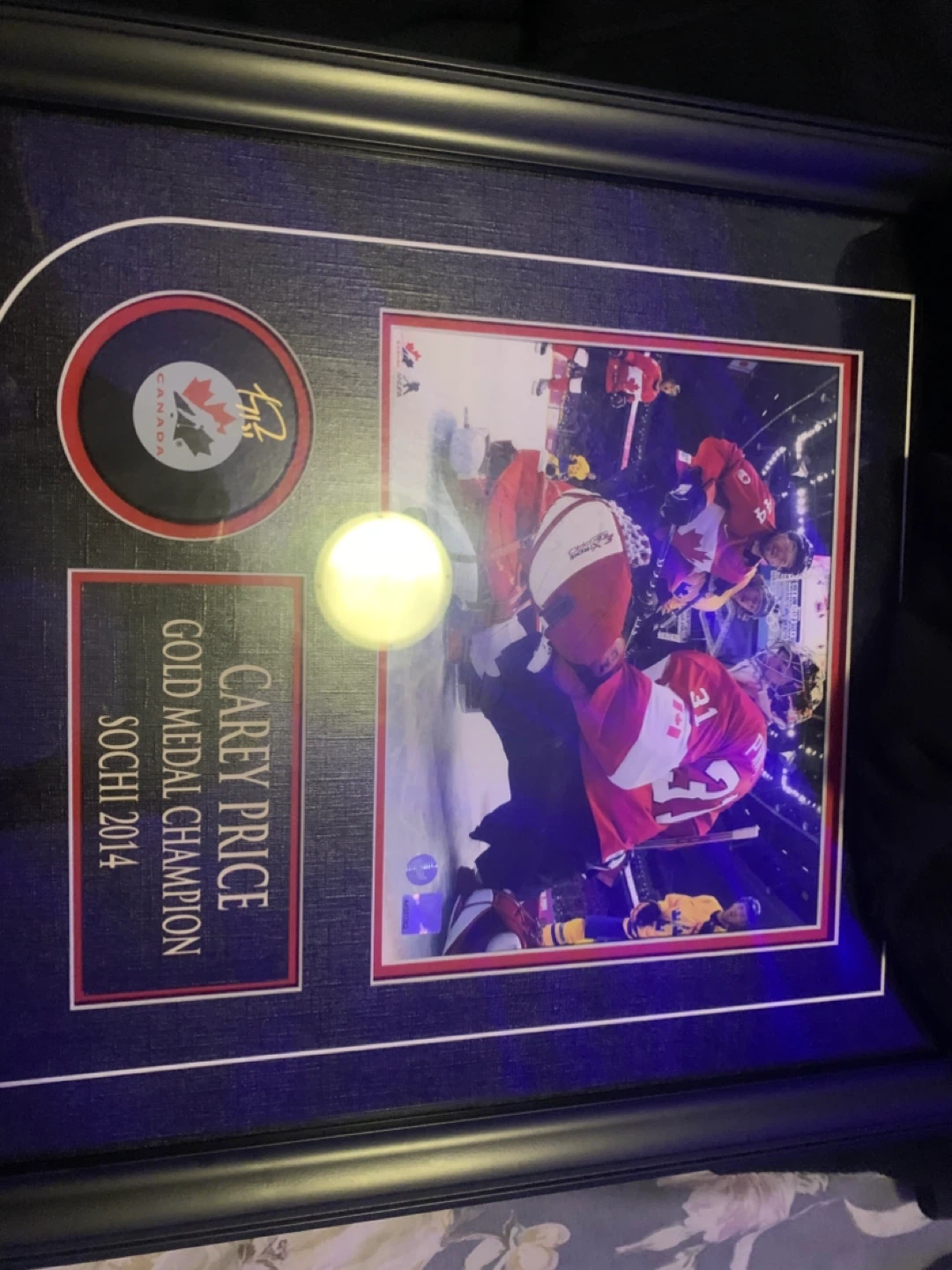 Carey Price Gold Medal Champion Sochi 2014 Framed Photo - photo 5