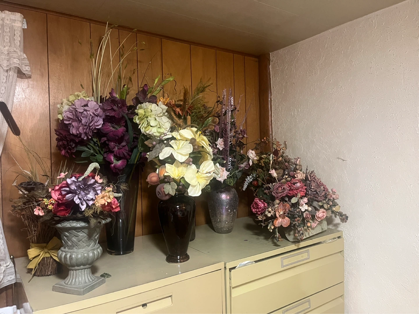 Assorted Artificial Flowers and Greenery