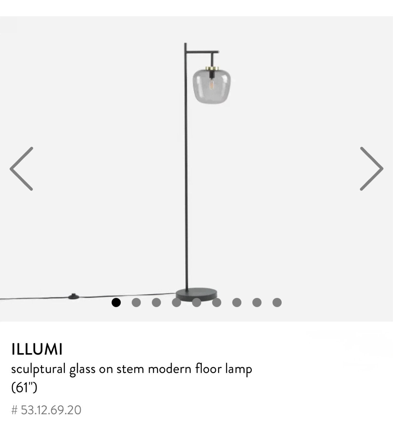Structube ILLUMI Modern Floor Lamp (61") with free bulb