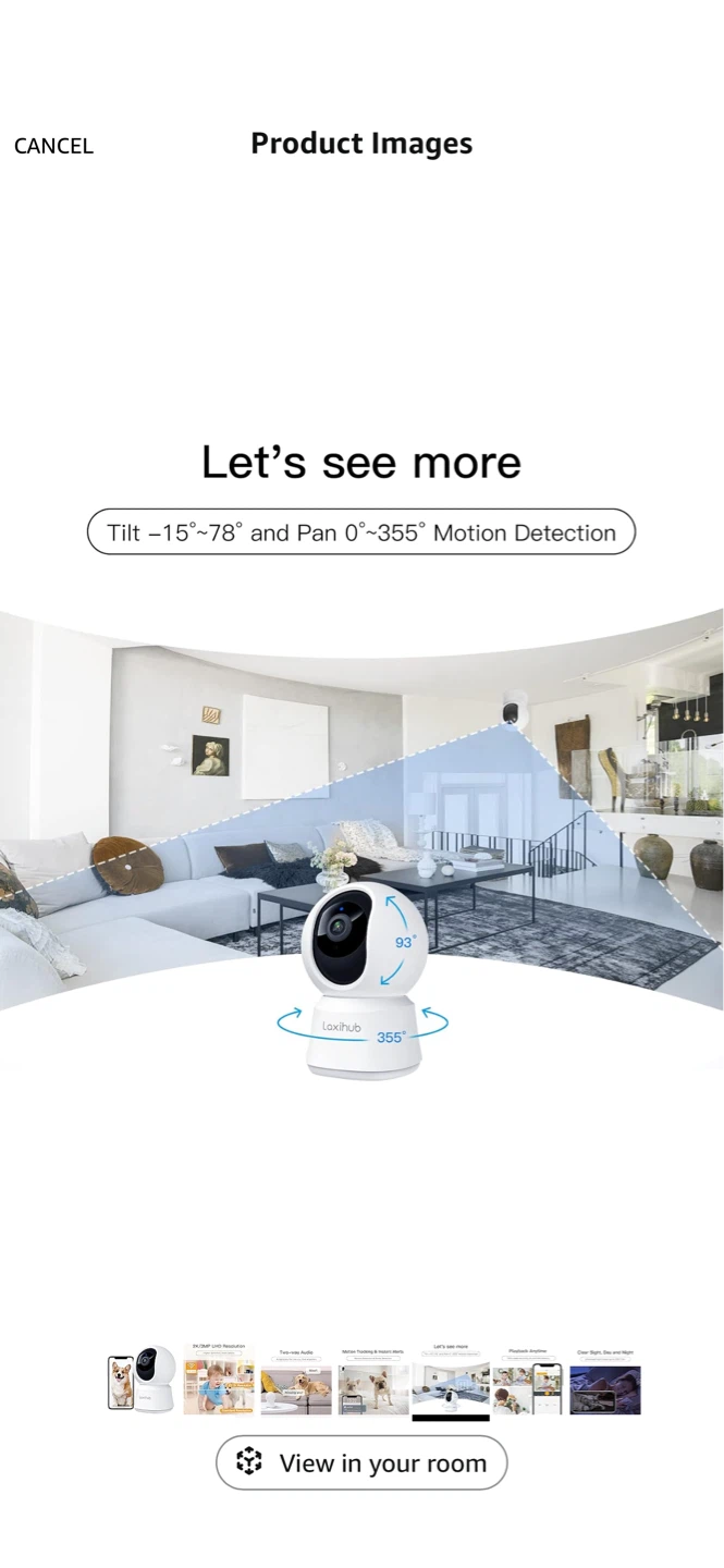 Laxihub Indoor Wi-Fi Camera P2 - photo 3