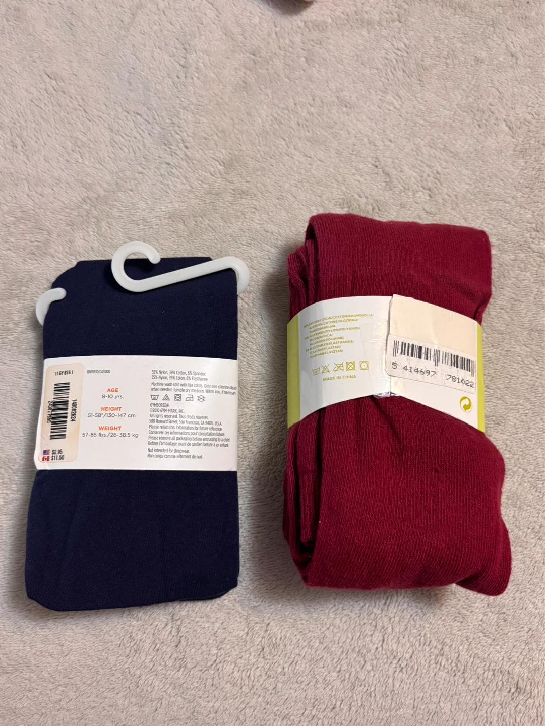 Gymboree & Prémaman Tights (Navy & Burgundy) - photo 2