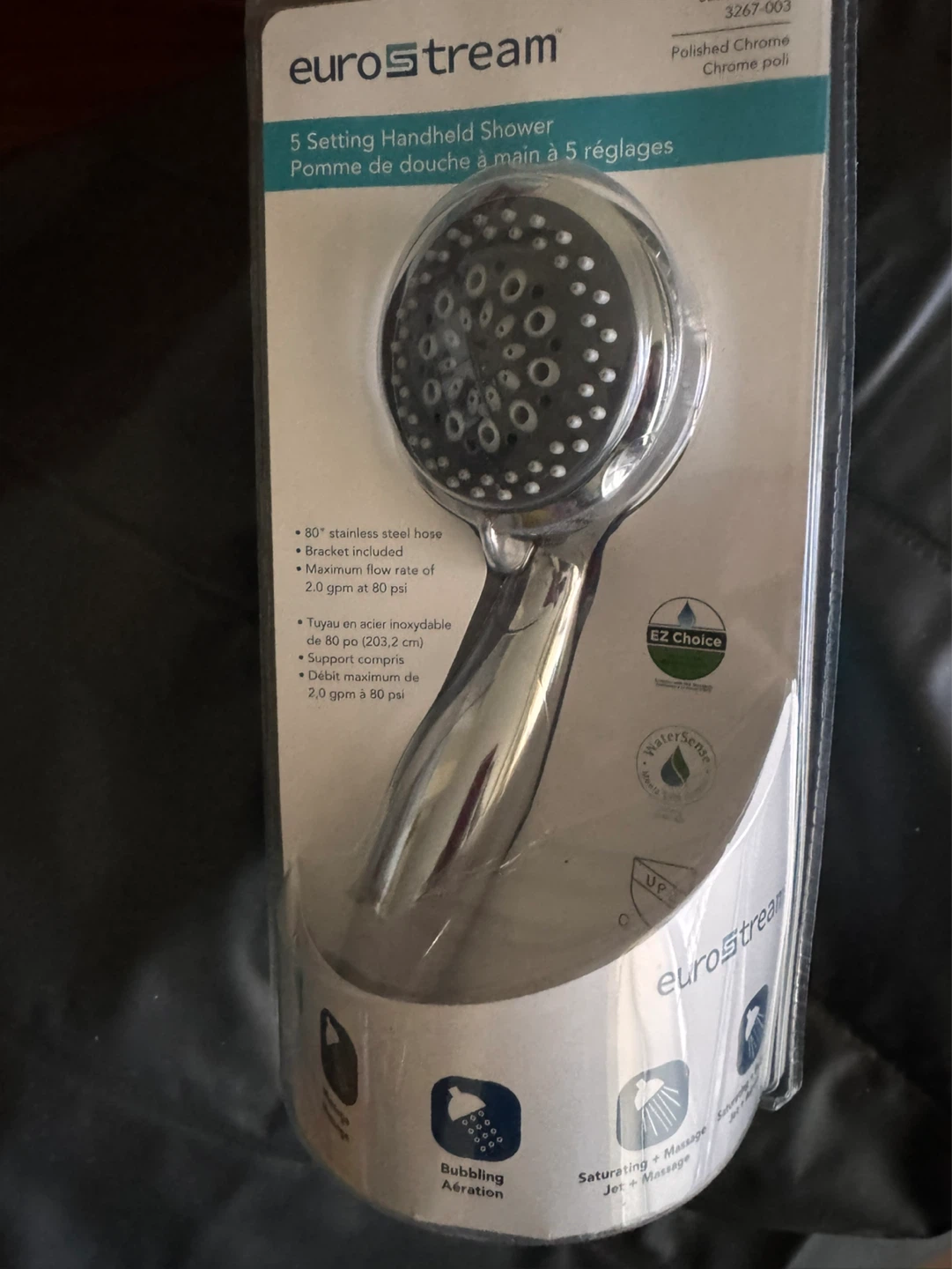 BRAND NEW Eurostream 5 Setting Handheld Shower Head