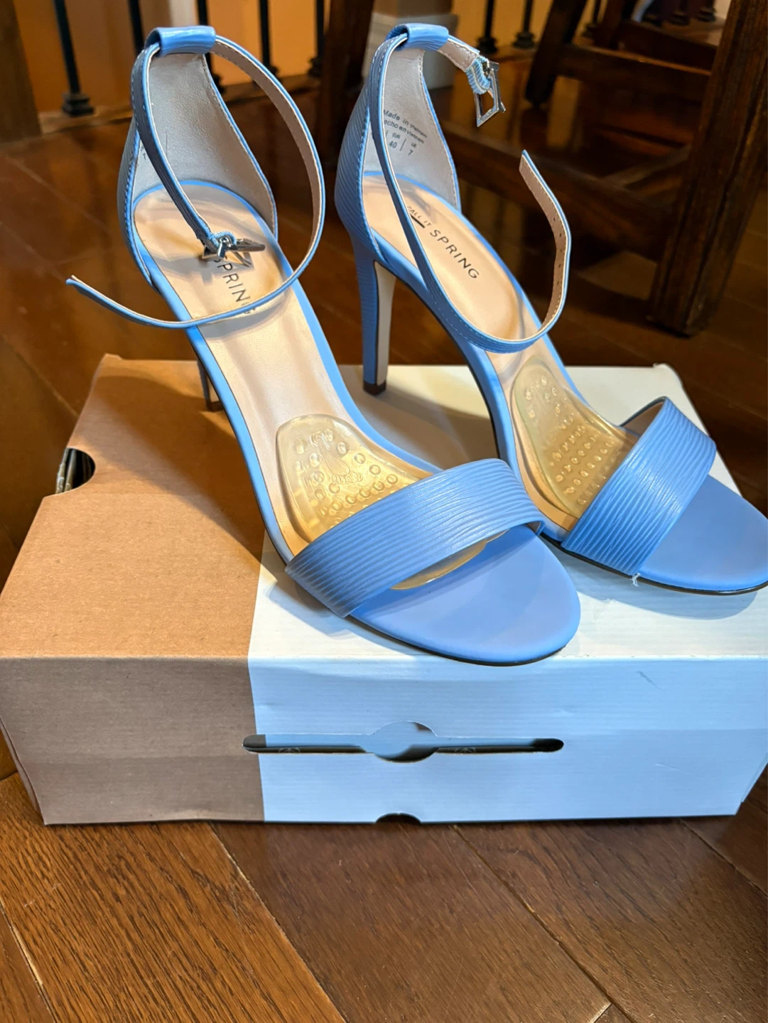 Call it Spring Blue Heeled Sandals