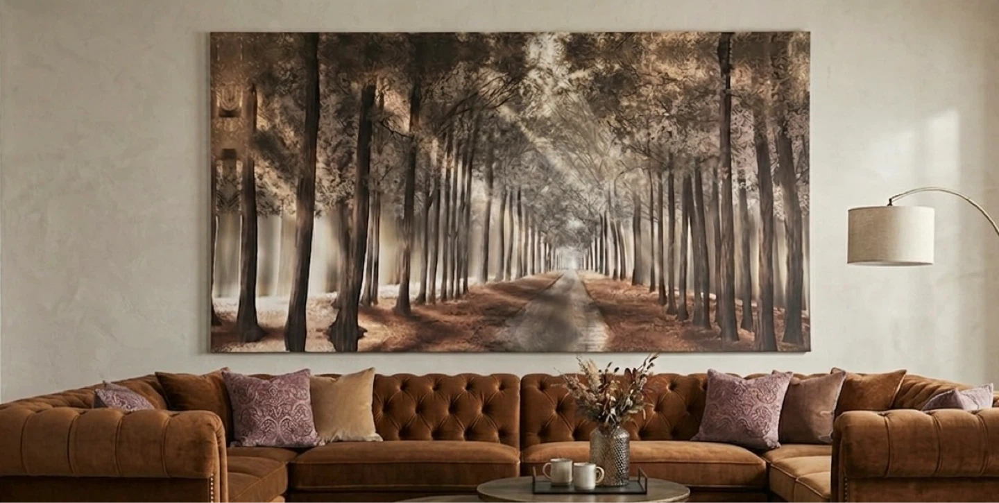 55x32 inches Large Forest Landscape Wall Art Canvas Print