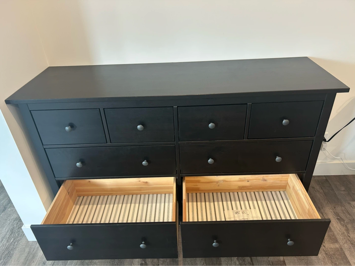 IKEA HEMNES dresser 8 drawers black brown - photo 4
