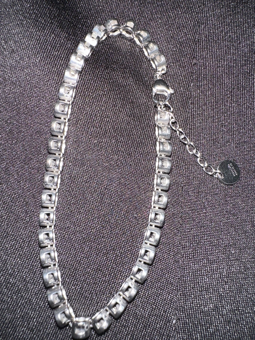 Silver Tennis Bracelet with Clear Stones - photo 2