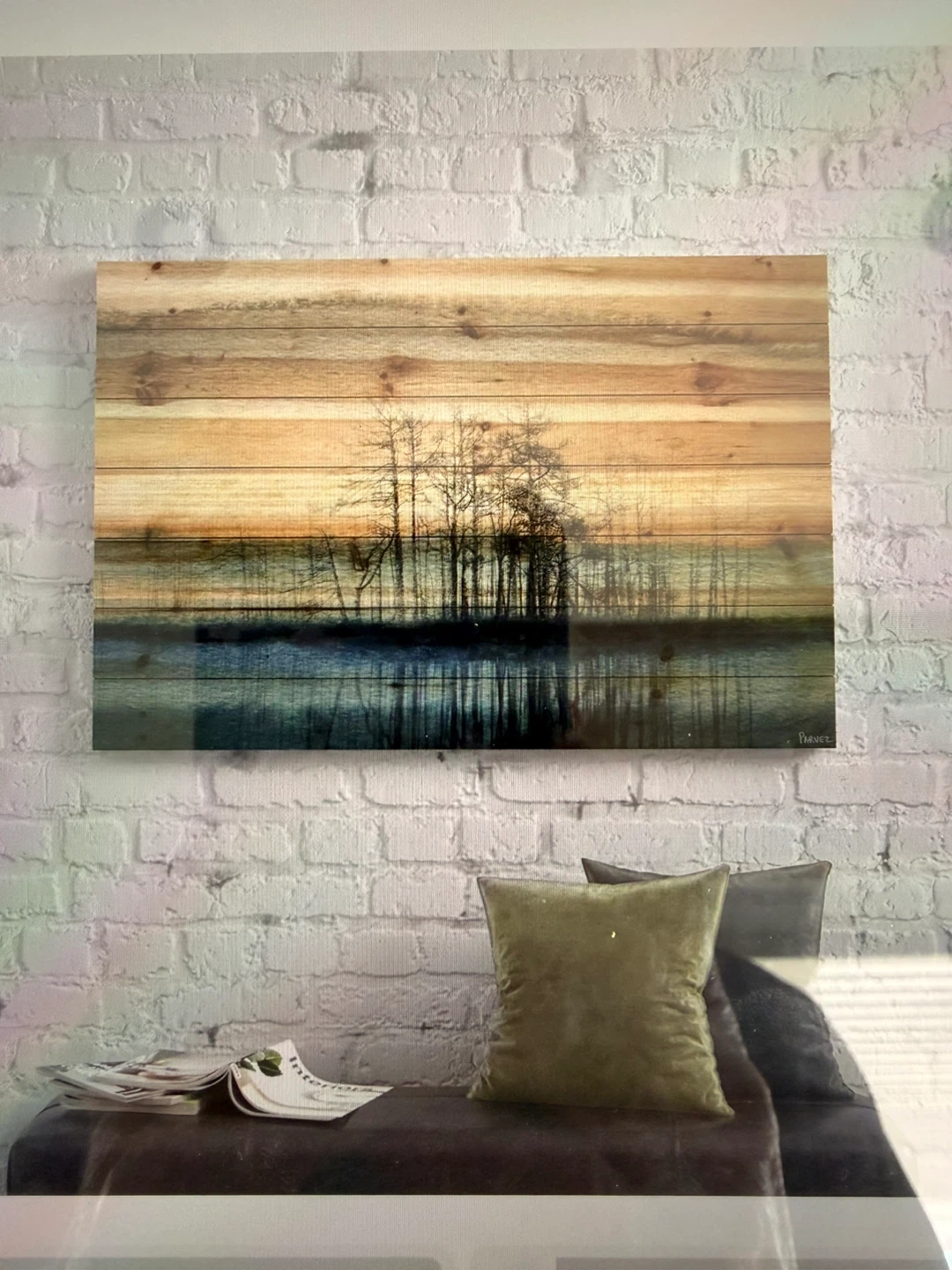 Tree isle on wood