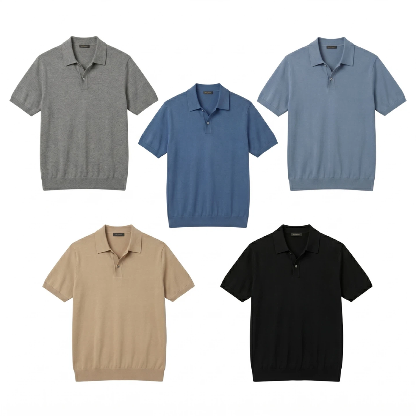 5 Business Casual Polos, (Set of 5, Size L)
