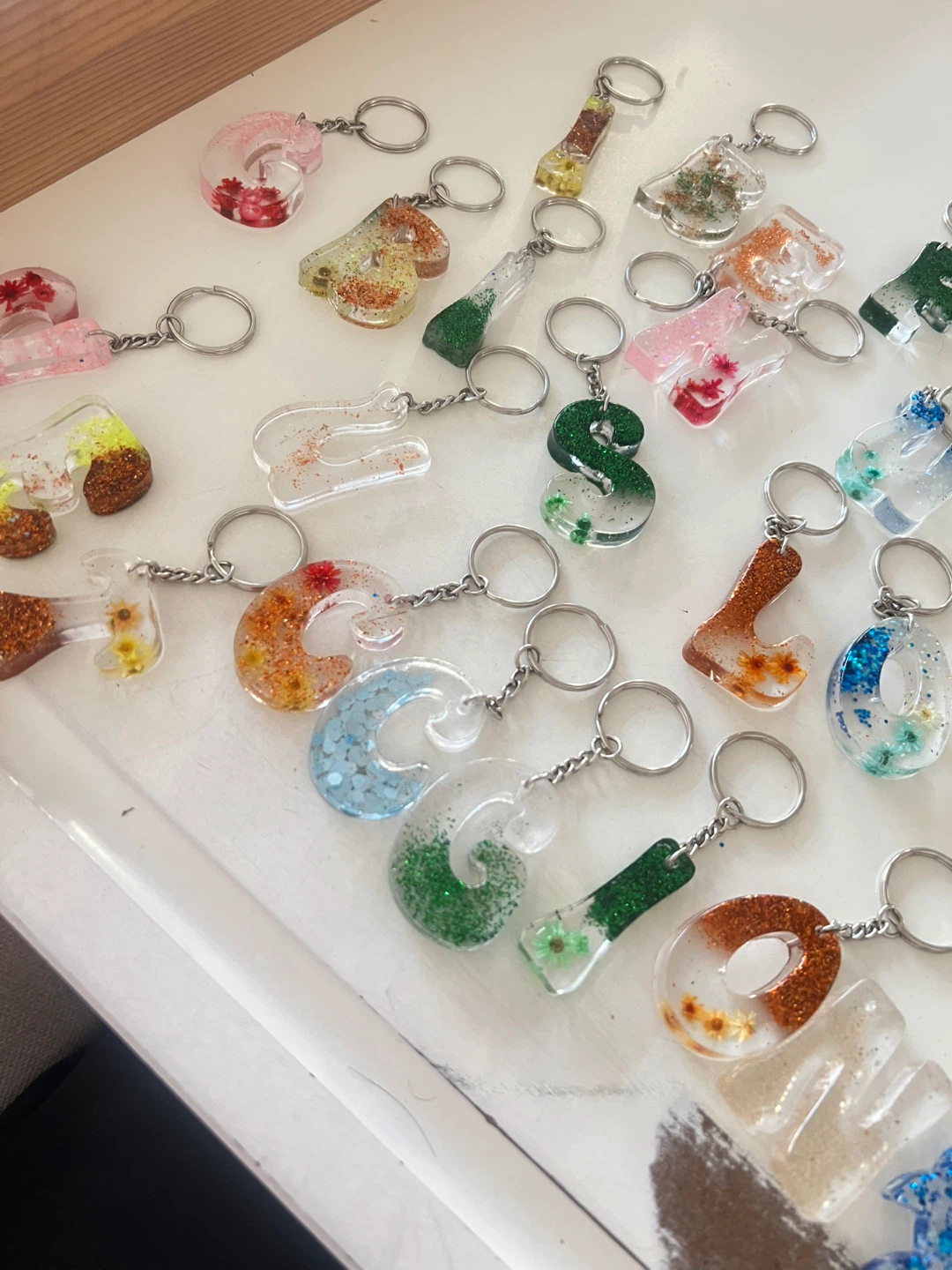 Assorted Resin Letter & Shape Keychains - photo 3