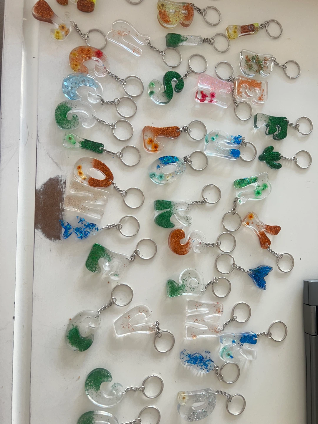 Assorted Resin Letter & Shape Keychains - photo 4