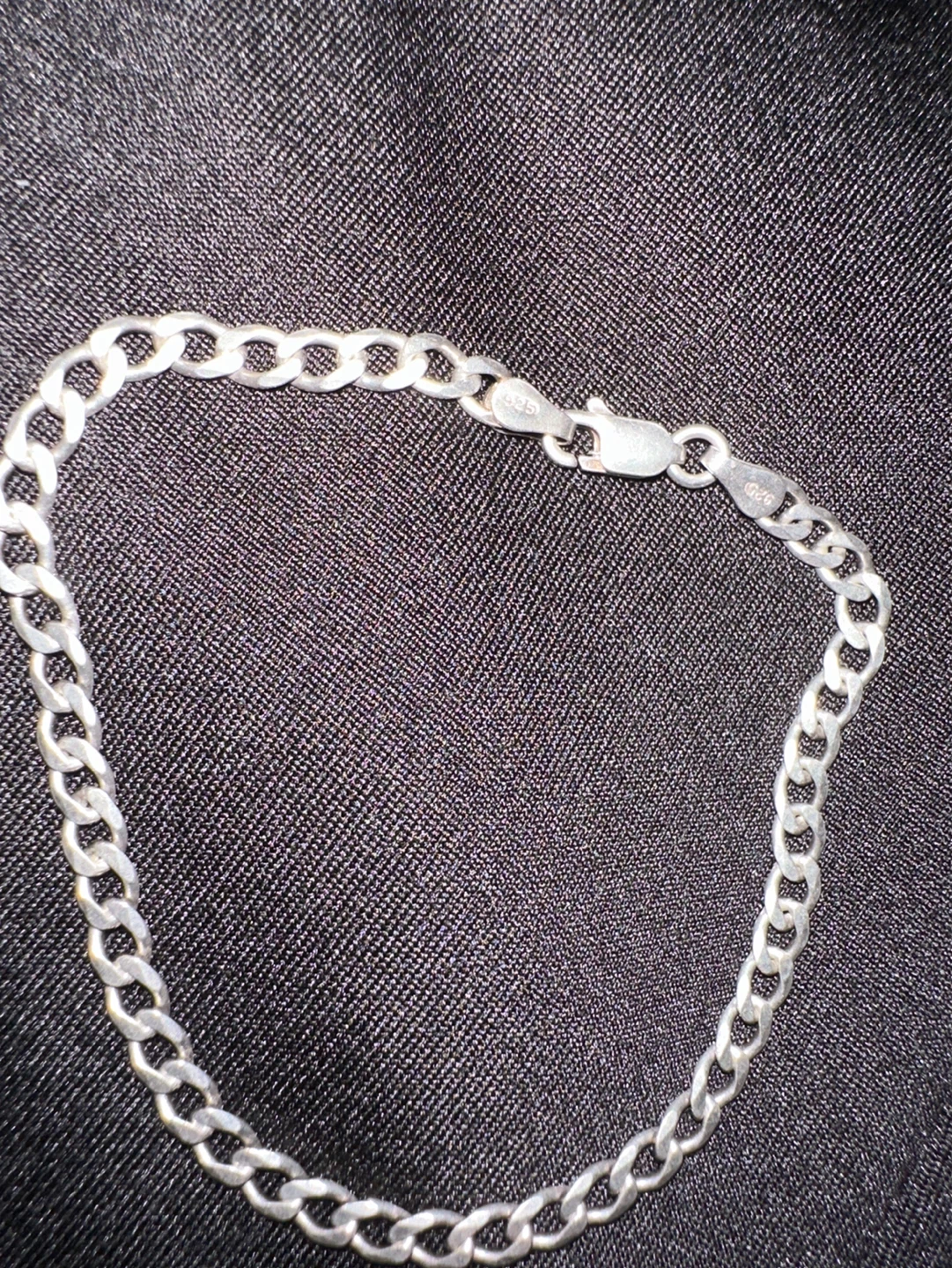 Sterling Silver 925 Curb Chain Bracelet - photo 3