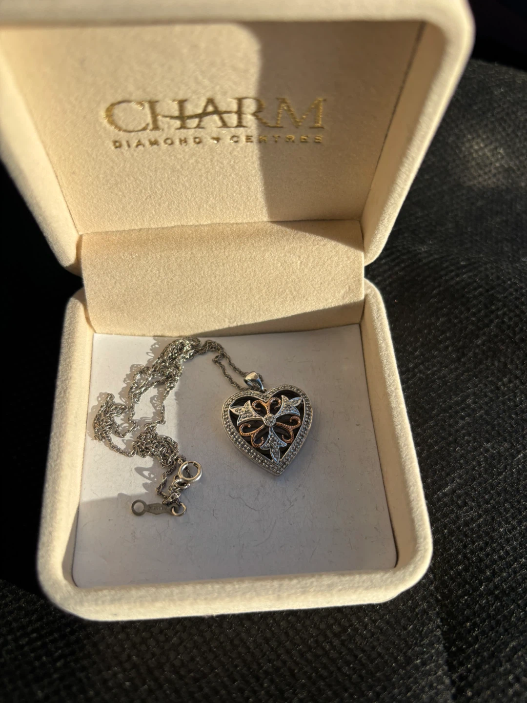 Charm - Diamond Heart Pendant Necklace - photo 3