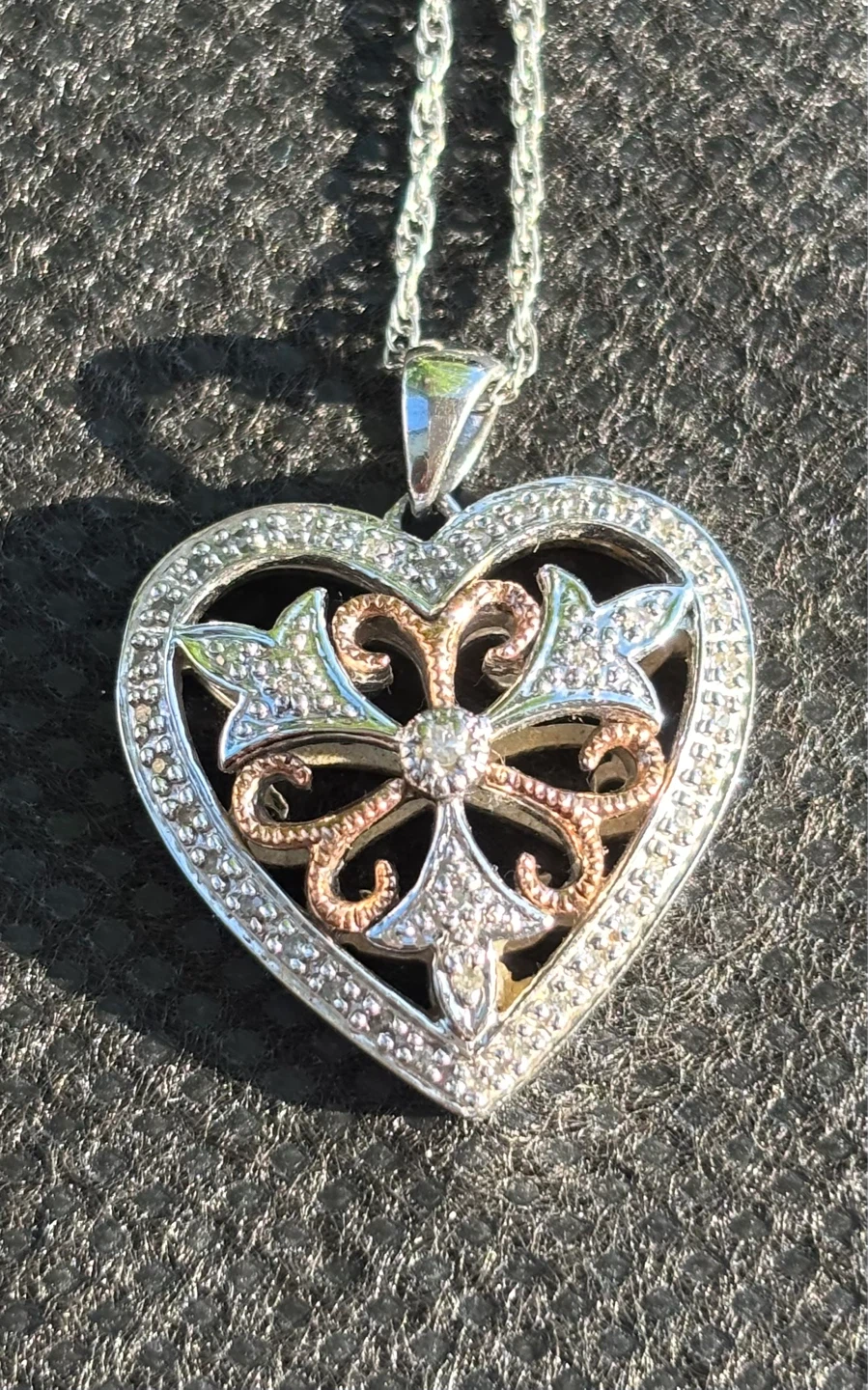 Charm - Diamond Heart Pendant Necklace